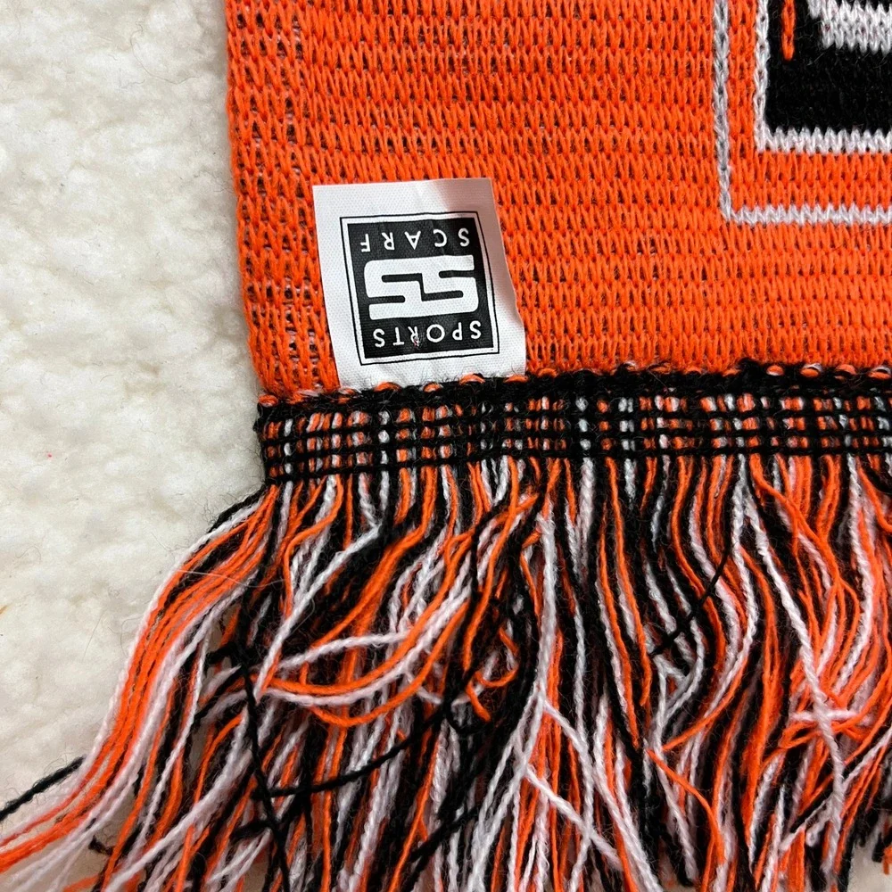 Adidas Houston Dynamo MLS Soccer Scarf Orange Black Knit Made in‎ England